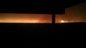 A dust storm as seen from my back porch.